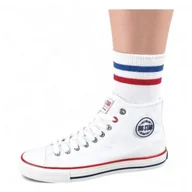 Trampki damskie - Trampki Damskie Wysokie Big Star NN274660 Białe Klasyczne Buty 39 - miniaturka - grafika 1