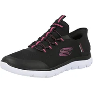 Buty dla dziewczynek - Skechers Sneakersy dziewczęce Summits, Czarny, 12 UK Child - miniaturka - grafika 1