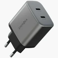 Ładowarki do telefonów - Ładowarka sieciowa Energea Ampcharge GaN45 2xUSB-C PD/PPS/QC3.0 45W szary - miniaturka - grafika 1