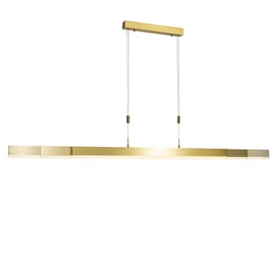 QAZQA Regulowana złota lampa wisząca 150 cm z wbudowanym LED - Lamba - Lampy sufitowe - miniaturka - grafika 1