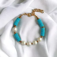 Bransoletki - Bransoletka : kolekcja summer ocean :: PERŁY & LAWA turkusowa - miniaturka - grafika 1