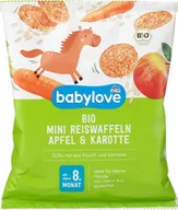 Desery dla dzieci - Babylove BIO Wafelki Ryżowe z Marchewką i Jabłkiem - miniaturka - grafika 1