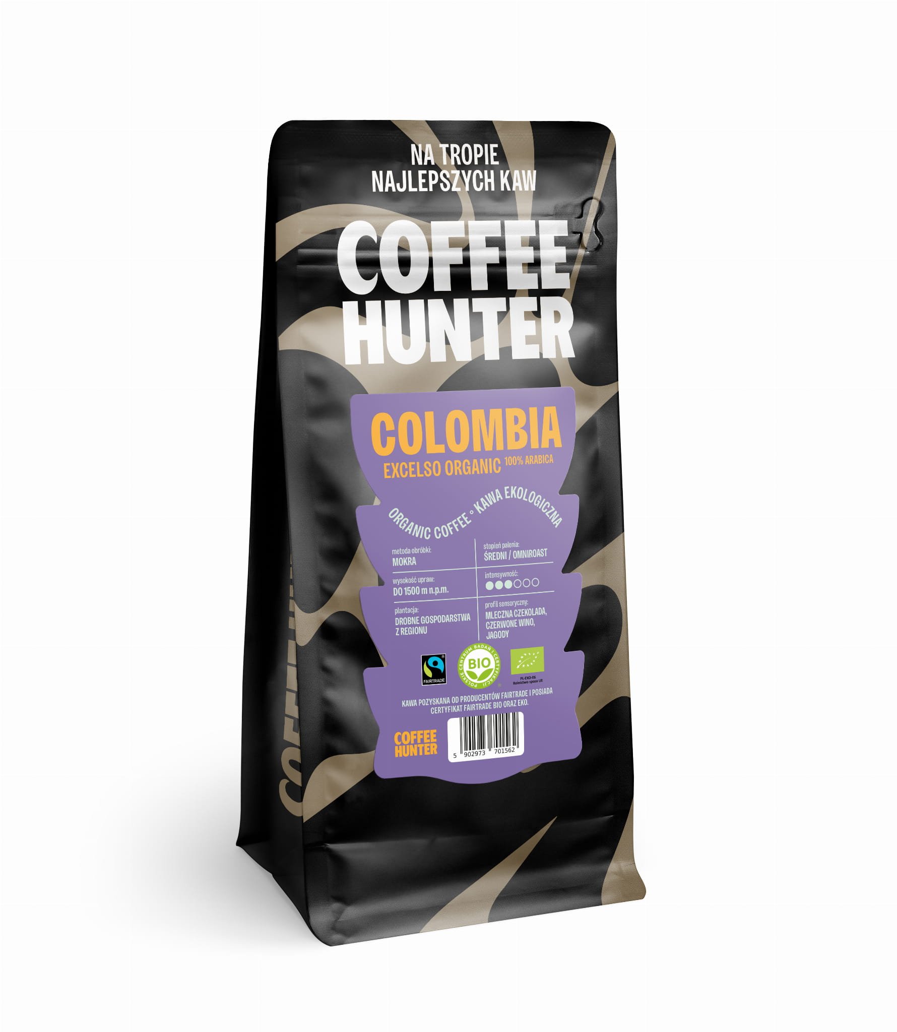 Kawa Organiczna Colombia Excelso Kawa Ziarnista 3 x 1 kg