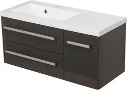 Szafka łazienkowa szara 90cm FOKUS z umywalką - Szafki łazienkowe - miniaturka - grafika 1