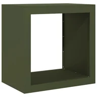 Wózki magazynowe - vidaXL Stojak na drewno opałowe, zielony, 60x40x60 cm, stalowy - miniaturka - grafika 1