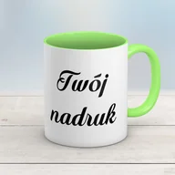 Kubki - Kubek CLASSIC z jasnozielonym wnętrzem i uszkiem z Twoim nadrukiem - miniaturka - grafika 1