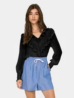 Bluzki damskie - ONLY Bluzka Eleanor 15324229 Czarny Regular Fit - miniaturka - grafika 1