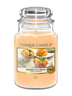 Świece - Yankee Candle Duża świeca zapachowa - Mango Ice Cream - 623 g - grafika 1