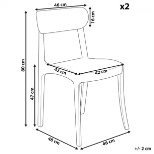 Zestaw 2 krzeseł do jadalni przezroczysty COVINGTON - Krzesła - miniaturka - grafika 9