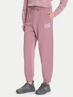 Spodnie sportowe damskie - EA7 Emporio Armani Spodnie dresowe 7W000418 AF12473 UA272 Różowy Regular Fit - miniaturka - grafika 1