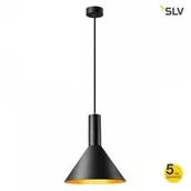 Lampy sufitowe - SLV Phelia lampa wisząca czarna/złota, 27,5 cm - miniaturka - grafika 1