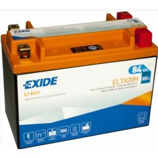 EXIDE ELTX20H 12V 7Ah 380A P+ - Akumulatory samochodowe - miniaturka - grafika 1