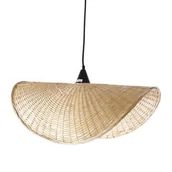 Lampy sufitowe - Sypialniana lampa wisząca Koshi P0498 Maxlight boho ratan beżowy czarny - miniaturka - grafika 1