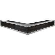 Akcesoria kominkowe - Kratki.pl Kratka wentylacyjna LUFT SF narożny 560x560x90 mm - kolor szlifowany LUFT - miniaturka - grafika 1