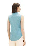 Koszulki i topy damskie - TOM TAILOR Bluzki damskie Top, 31668 – zielony (Petrol Green), 36 - miniaturka - grafika 1