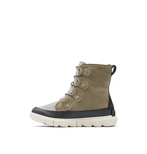 Kozaki damskie - Sorel Explorer II Joan Felt Waterproof, Buty Zimowe Damskie, Sage Fawn, 41 EU - grafika 1