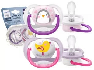 Avent Smoczek Ultra Air 0-6M Uspokajający + Etui - Scf080/06 - Smoczki uspokajające - miniaturka - grafika 1