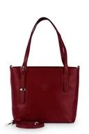 Torebki damskie - Torebka Damska Skórzana Vera Pelle Bordowa - miniaturka - grafika 1