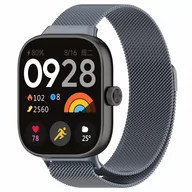 Akcesoria do smartwatchy - Pasek Bizon Strap Watch Chain do Xiaomi Redmi Watch 4 / Band 8 Pro, szary - miniaturka - grafika 1