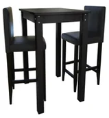 Stoły z krzesłami - Czarny stolik barowy z 2 hokermi G6-K92 - miniaturka - grafika 1