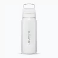 Shakery i bidony sportowe - Butelka turystyczna Lifestraw Go 2.0 Steel z filtrem 1 l white - miniaturka - grafika 1