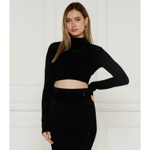 Patrizia Pepe Bluzka | Cropped Fit - Bluzki damskie - miniaturka - grafika 1