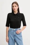 Koszulki i topy damskie - Lacoste t-shirt bawełniany kolor czarny - miniaturka - grafika 1