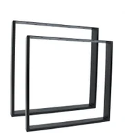 Ławy i stoliki kawowe - Natural Goods Berlin Prowadnice meblowe RECHTECK, prowadnice stołowe, nogi stołowe, rama stołu, stół jadalny, ława, stolik kawowy, czarny, W70xH72 cm, 2 szt - miniaturka - grafika 1