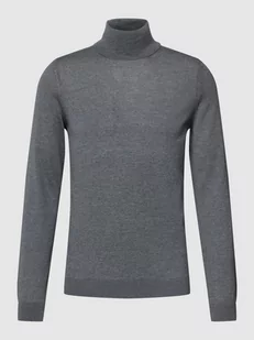 Sweter z dzianiny z golfem model ‘Musso’ - Swetry męskie - miniaturka - grafika 1