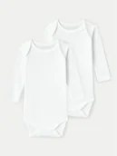 Body dla niemowląt - NAME IT Komplet 2 par body dziecięcych 13222501 Biały - miniaturka - grafika 1