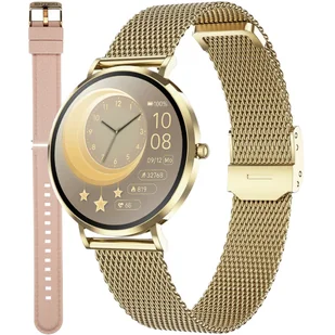 SMARTWATCH DAMSKI ENTER AURA NOWOCZESNY WIELOFUNKCYJNY PASEK + BRANSOLETA - Smartwatch - miniaturka - grafika 1