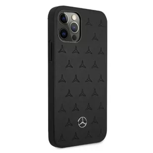 Mercedes MEHCP12LPSQBK iPhone 12 Pro Max 6,7" czarny/black hardcase Leather Stars Pattern - Etui i futerały do telefonów - miniaturka - grafika 4