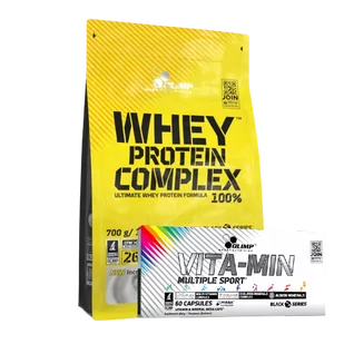 OLIMP NUTRITION ZESTAW BIAŁKO WITAMINY NA MIESIĄC - Produkty specjalne dla sportowców - miniaturka - grafika 1