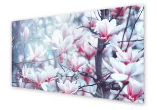 Panel kuchenny HOMEPRINT Kwiaty magnolii 125x50 cm - Dekoracje domu - miniaturka - grafika 1