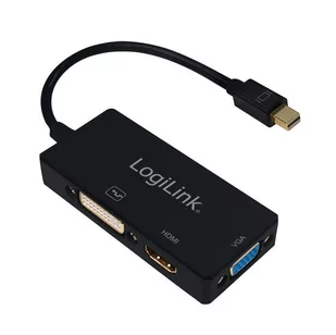 Logilink Adapter CV0110 mDP na Hdmi/dvi/dp czarny - Adaptery i przejściówki - miniaturka - grafika 1