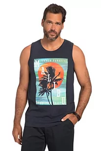 JP 1880, Męski, duże rozmiary, tank top, nadruk na piersi, okrągły dekolt, granatowy, 3XL - Koszulki męskie - miniaturka - grafika 1