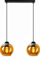 Lampy sufitowe - Lampa wisząca żyrandol 2 żarówki czarna BOLL - miniaturka - grafika 1