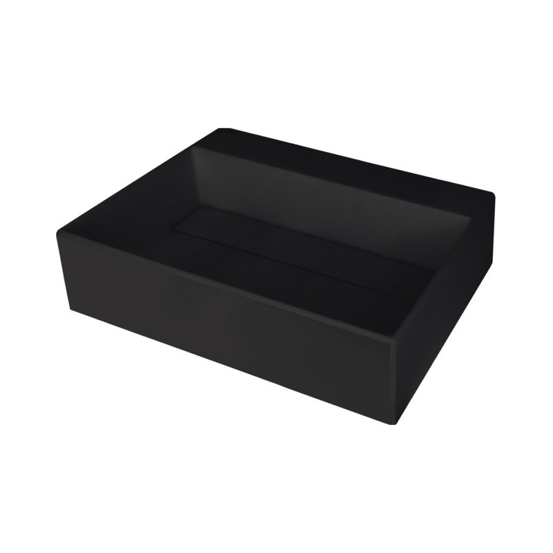 Umywalka nablatowa Deante Correo 50x40 cm prostokątna nero CQR_NU5M