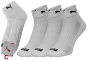 Skarpetki damskie - PUMA  SKARPETKI STOPKI 3 PARY WHITE 907943 02 - Rozmiar: 39-42 - miniaturka - grafika 1