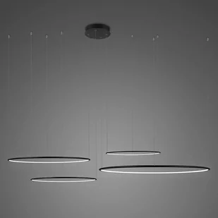 Altavola Design Lampa sufitowa Nowoczesna lampa sufitowa ledowa czarna Altavola Ledowe okręgi LA084/CO4_100_in_3k_black_dimm LA084/CO4_100_in_3k_black_dimm - Lampy sufitowe - miniaturka - grafika 1
