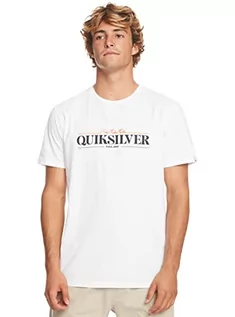 Koszulki męskie - Quiksilver Koszulka Basic Męska Biała L - grafika 1