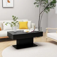 Ławy i stoliki kawowe - vidaXL Stolik kawowy czarny 96x50x45 cm Materiał drewnopochodny - Stolik kawowy - Stoliki kawowe - Stoliki kawowe - Stoliki kawowe - miniaturka - grafika 1