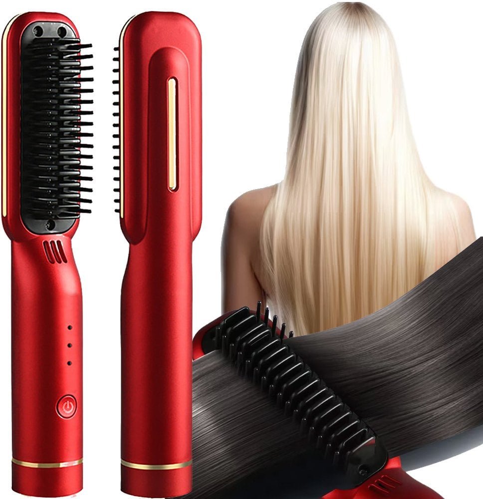 Prostownica szczotka do prostowania włosów 2w1 elektryczna bezprzewodowa