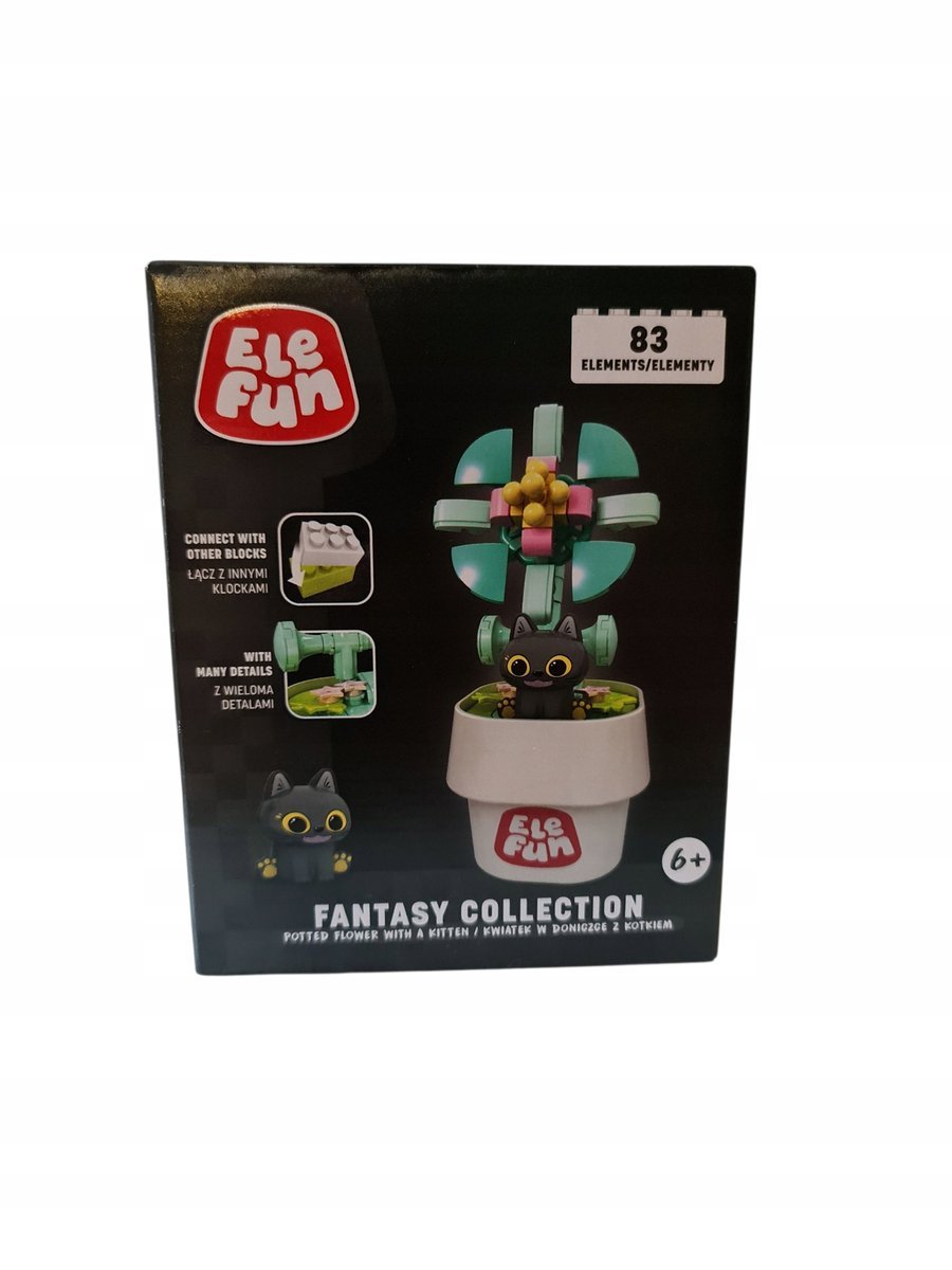 Elefun Fantasy Collection Kwiatek w doniczce turkusowy Klocki 83el.
