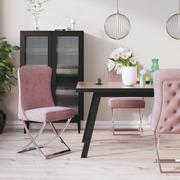 Krzesła - vidaXL Lumarko Krzesła stołowe, 6 szt., różowe, 53x52x98 cm, aksamitne 3074917 - miniaturka - grafika 1