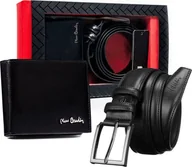 Paski - Pierre Cardin Zestaw prezentowy: skórzany portfel i pasek męski - miniaturka - grafika 1