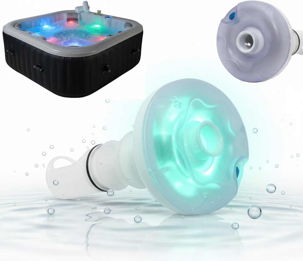 Bestway dysza ze światłem led kolorowe podświetlenie do spa  palma