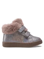 Buty dla dziewczynek - Nelli Blu Trzewiki AVO-291-087 Srebrny - miniaturka - grafika 1