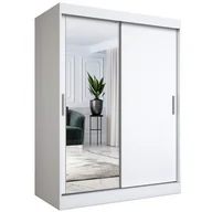 Szafy - Biała szafa przesuwna z lustrem 150 cm N1-G74 - miniaturka - grafika 1