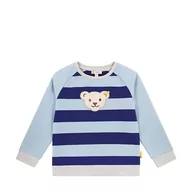 Bluzy dla chłopców - Steiff Bluza chłopięca w paski, Cashmere Blue, 110 - miniaturka - grafika 1